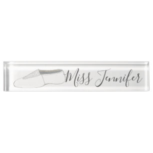 Acro Acrobatics Shoe Dance Teacher Instructor Desk Name Plate