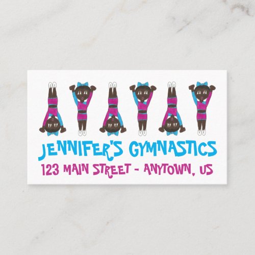 Acro Gymnastics Gym Dance School Studio Teacher Business Card