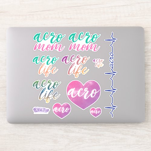 Acro Life and Acro Mom Vinyl Decal Stickers