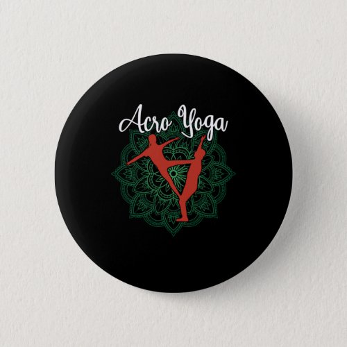 Acro Yoga Asana Meditation Buddhism Nirvana Gift Button