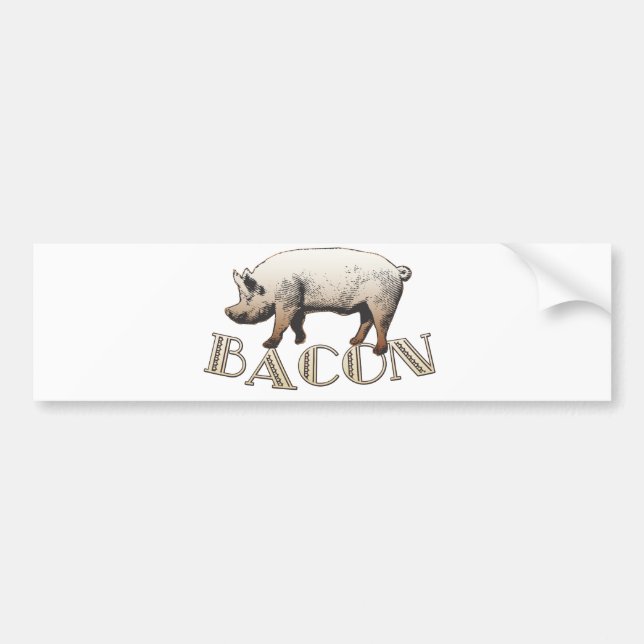 Acrobat BACON Pig Bumper Sticker (Front)