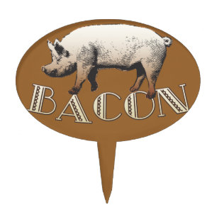 Acrobat BACON Pig Cake Topper