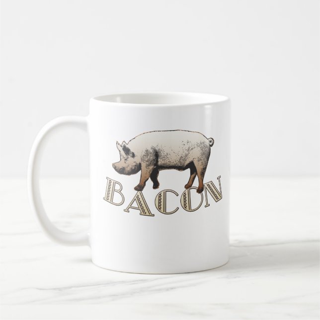 Acrobat BACON Pig Coffee Mug (Left)