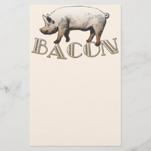 Acrobat BACON Pig Stationery