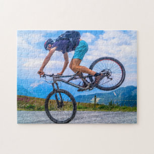 Acrobatic Freestyle Cyclist Jigsaw Puzzle