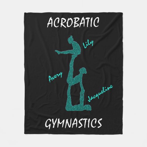 Acrobatic Gymnastics Blanket w Up to 3 names
