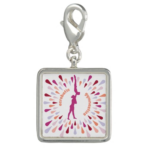 Acrobatic Gymnastics Charm for Charm Bracelet