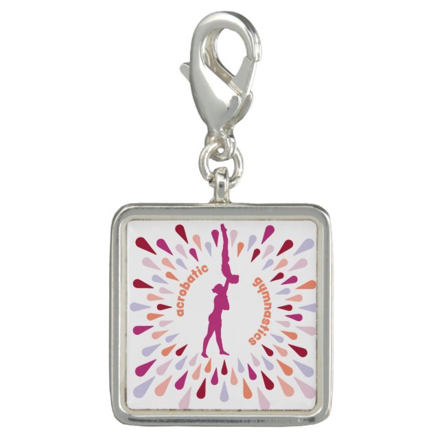 Acrobatic Gymnastics Charm for Charm Bracelet (Front)
