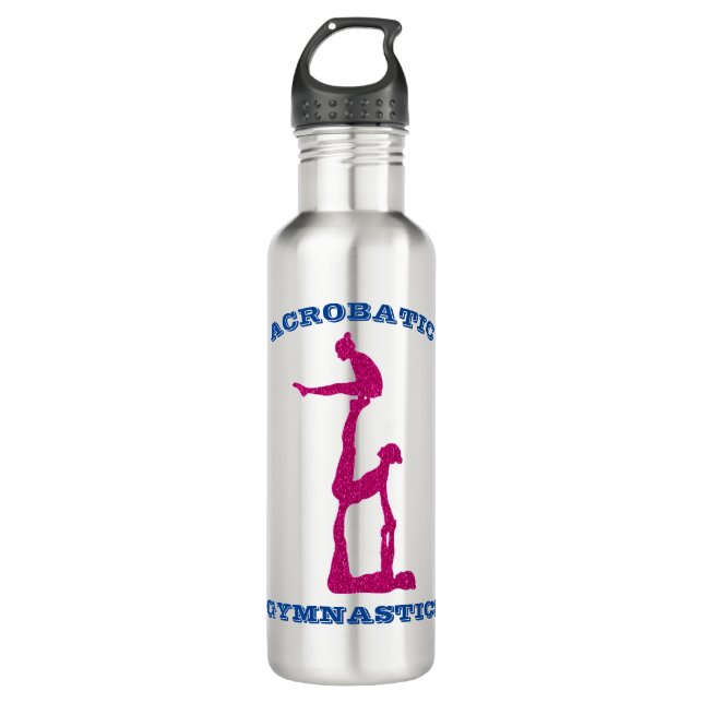 Acrobatic Gymnastics Stainless Steel Water Bottle (Front)