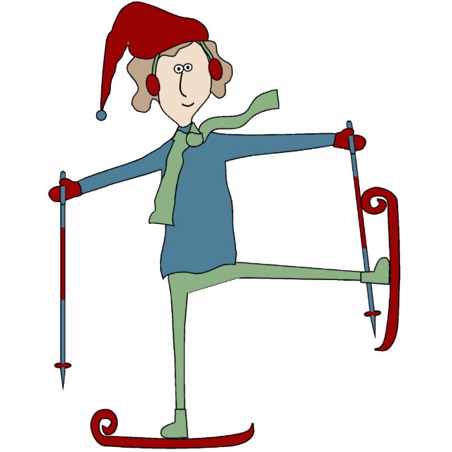 Acrobatic Skier Photo Sculpture (Front)