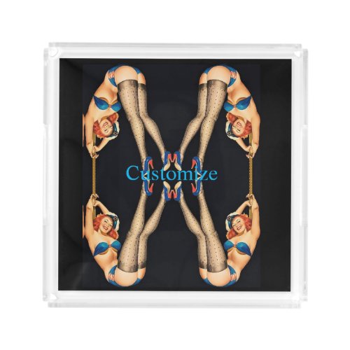 Acrobatic Vintage Pinups Thunder_Cove Acrylic Tray