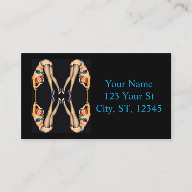 Acrobatic Vintage Pinups Thunder_Cove  Business Card (Front)