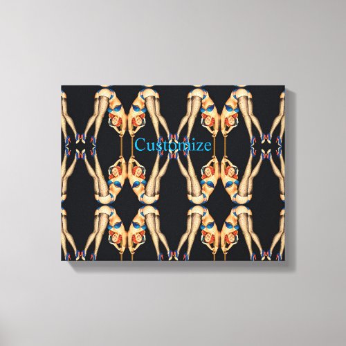 Acrobatic Vintage Pinups Thunder_Cove Canvas Print