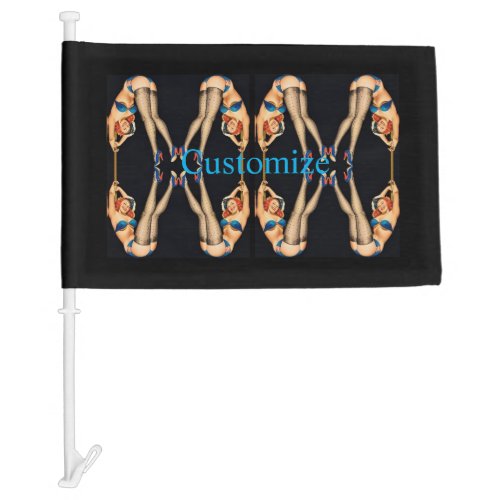 Acrobatic Vintage Pinups Thunder_Cove Car Flag