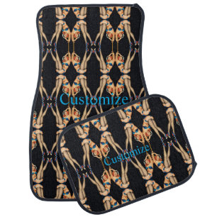 Acrobatic Vintage Pinups Thunder_Cove Car Floor Mat