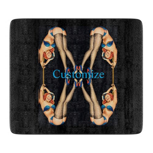 Acrobatic Vintage Pinups Thunder_Cove Cutting Board