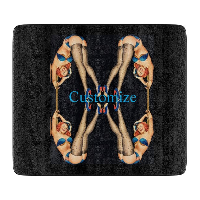 Acrobatic Vintage Pinups Thunder_Cove Cutting Board (Front)