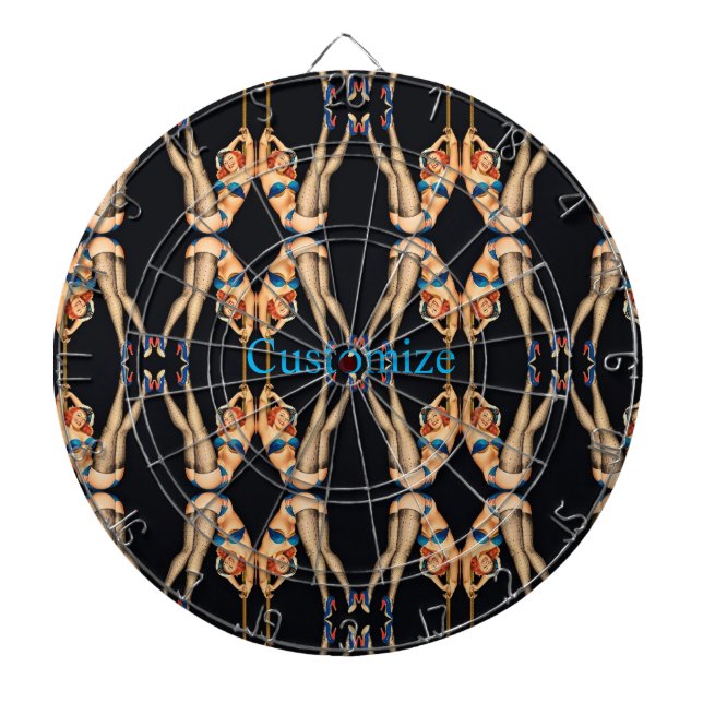 Acrobatic Vintage Pinups Thunder_Cove  Dart Board (Front)