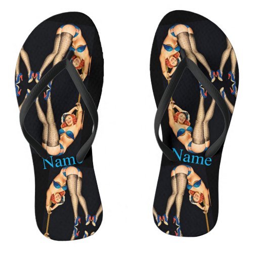 Acrobatic Vintage Pinups Thunder_Cove  Flip Flops