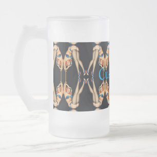 Acrobatic Vintage Pinups Thunder_Cove Frosted Glass Beer Mug