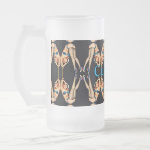 Acrobatic Vintage Pinups Thunder_Cove  Frosted Glass Beer Mug