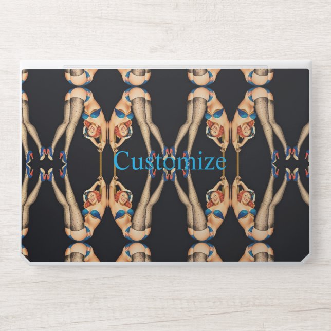 Acrobatic Vintage Pinups Thunder_Cove   HP Laptop Skin (Front)