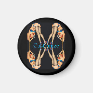 Acrobatic Vintage Pinups Thunder_Cove Magnet