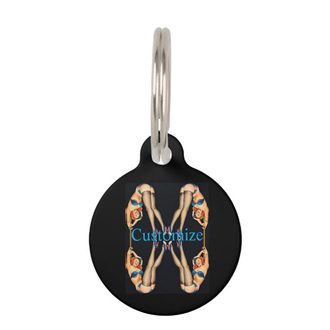Acrobatic Vintage Pinups Thunder_Cove  Pet ID Tag (Front)