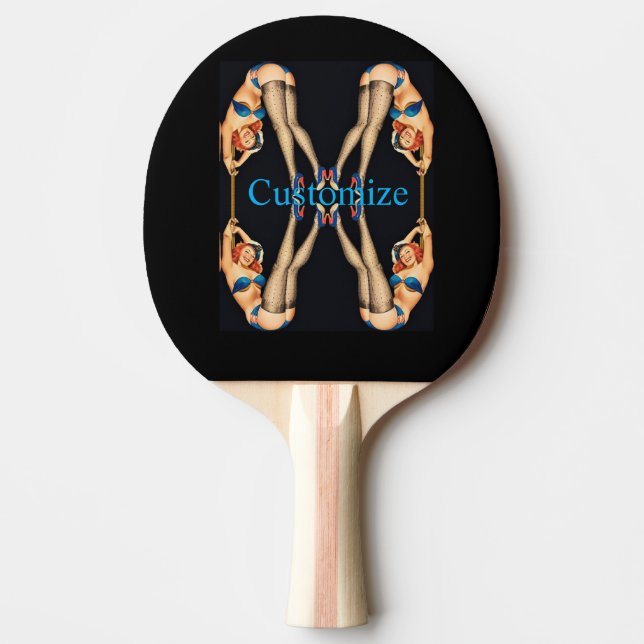 Acrobatic Vintage Pinups Thunder_Cove   Ping Pong Paddle (Front)