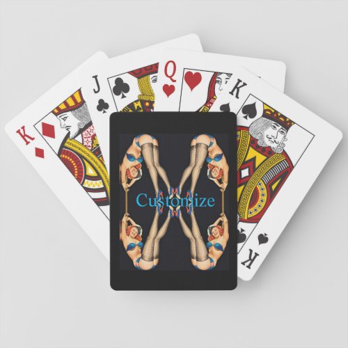 Acrobatic Vintage Pinups Thunder_Cove Poker Cards