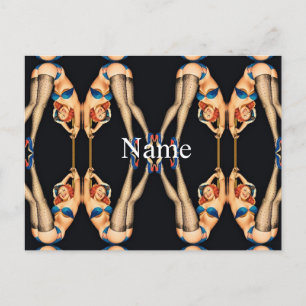 Acrobatic Vintage Pinups Thunder_Cove Postcard