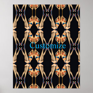 Acrobatic Vintage Pinups Thunder_Cove Poster