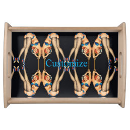 Acrobatic Vintage Pinups Thunder_Cove Serving Tray