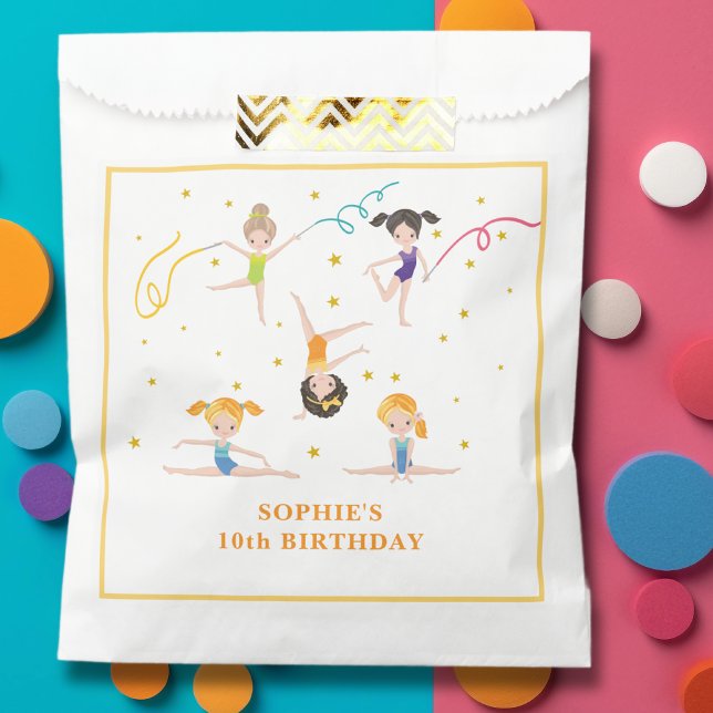 Acrobatics and gymnastics  birthday kids  favor bag (Creator Uploaded)