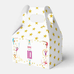 Acrobatics and gymnastics sport girl birthday favor boxes