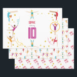 Acrobatics and gymnastics sport girl birthday wrapping paper sheets<br><div class="desc">Hey there, high-flying friends! 🎪 Get ready to flip and tumble at our acrobatic-themed birthday bash! 🤸‍♂️✨ Our Zazzle item features dazzling acrobats and thrilling stunts—perfect for a fun-filled celebration! Join us for a day of circus magic, games, and non-stop giggles. It's gonna be a spectacular, high-energy event! Don't miss...</div>