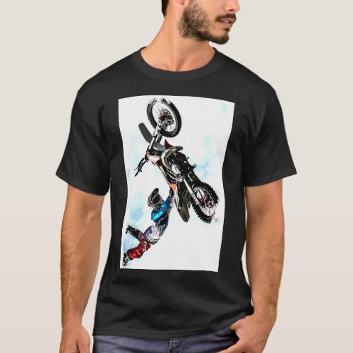 Acrobatics Biker Action Sports Modern Elegant T_Shirt