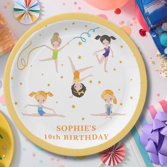 Acrobatics fun birthday kids  paper plates (Creator Uploaded)