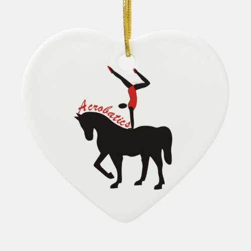 Acrobatics on horseback custom ornament