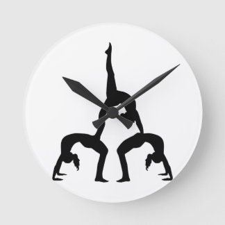 Acrobatics Round Clock