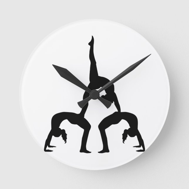 Acrobatics Round Clock (Front)