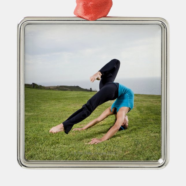 Acrobats and Contortionists Metal Ornament (Front)