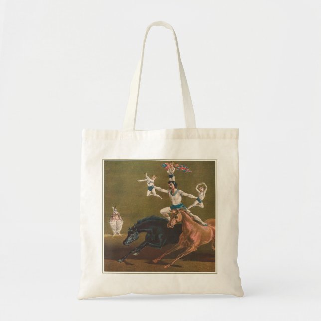 Acrobats On Horseback. Tote Bag (Front)