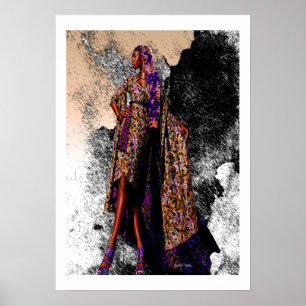 Acrocentric Fashion Illustration Poster