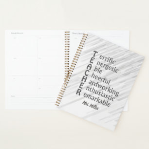 Acronym for Teachers Name Gray Planner