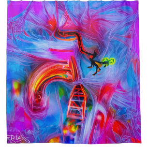 Acrophobia shower curtain