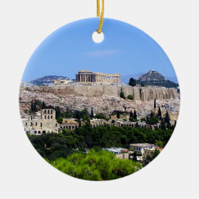 Acropolis – Athens Ceramic Ornament (Front)