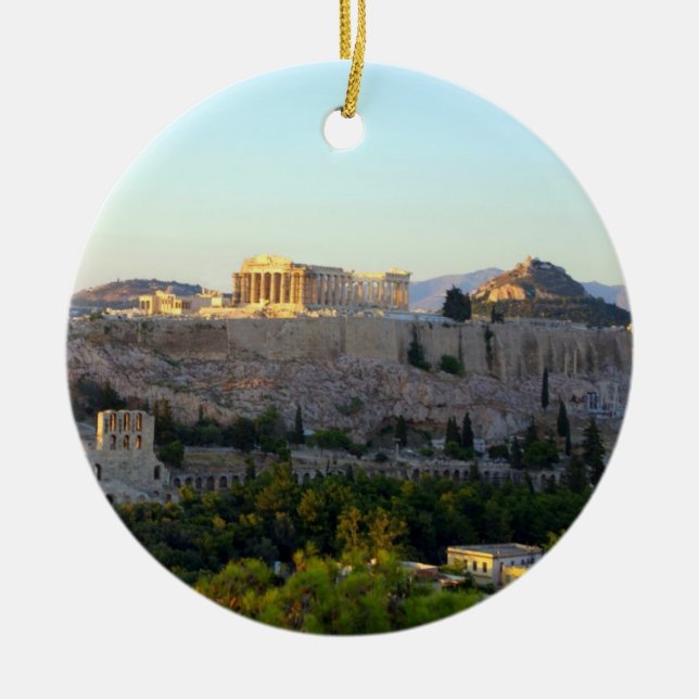 Acropolis – Athens Ceramic Ornament (Front)