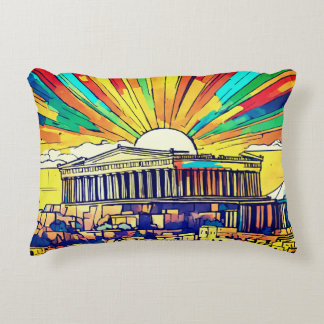 Acropolis Athens Glare Accent Pillow