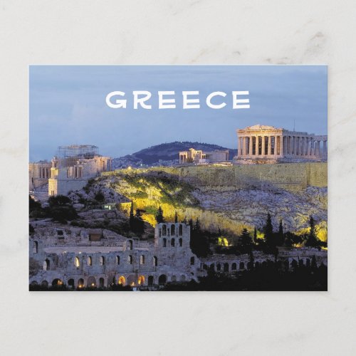 Acropolis Athens Greece Postcard